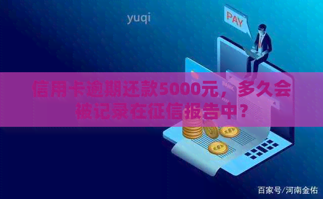 信用卡逾期还款5000元，多久会被记录在报告中？