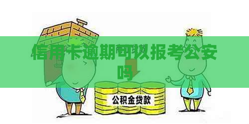 信用卡逾期可以报考公安吗