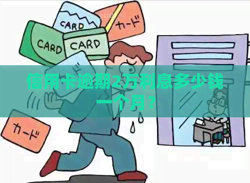 信用卡逾期2万利息多少钱一个月？