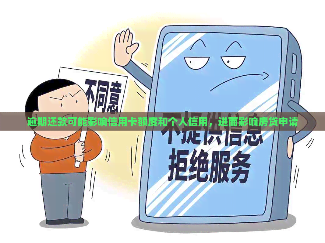 逾期还款可能影响信用卡额度和个人信用，进而影响房贷申请