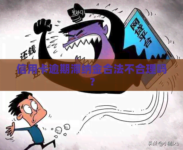 信用卡逾期滞纳金合法不合理吗？