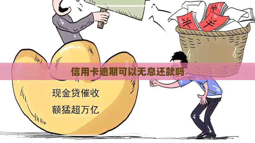 信用卡逾期可以无息还款吗