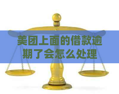 美团上面的借款逾期了会怎么处理