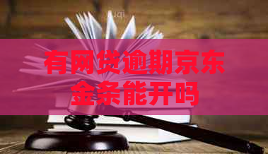 有网贷逾期京东金条能开吗