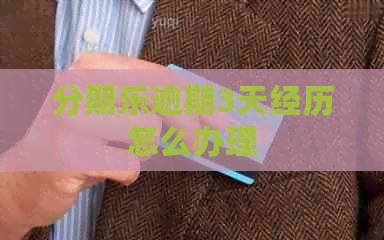 逾期3天经历怎么办理