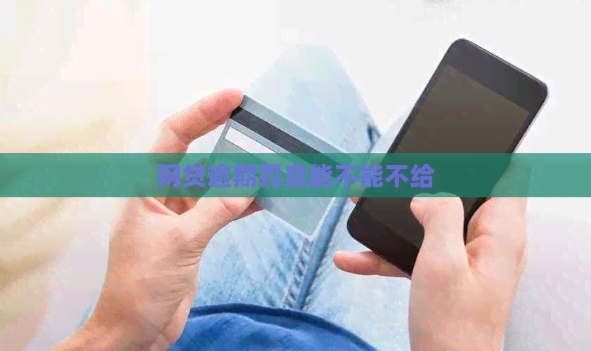 网贷逾期罚息能不能不给