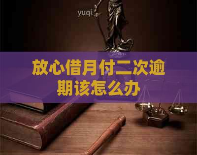 放心借月付二次逾期该怎么办
