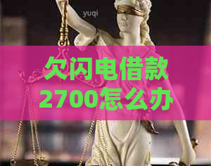 欠闪电借款2700怎么办