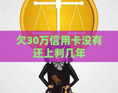 欠30万信用卡没有还上判几年