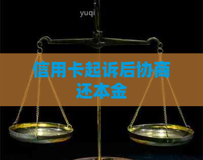 信用卡起诉后协商还本金