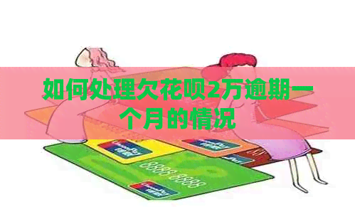 如何处理欠花呗2万逾期一个月的情况