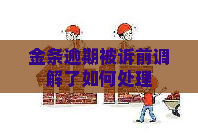 金条逾期被诉前调解了如何处理