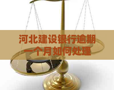 河北建设银行逾期一个月如何处理