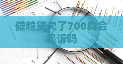 微粒贷欠了700真会起诉吗
