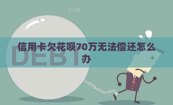 信用卡欠花呗70万无法偿还怎么办