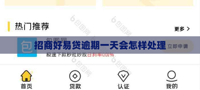 招商好易贷逾期一天会怎样处理