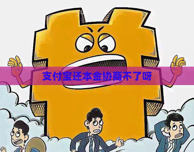 支付宝还本金协商不了呀