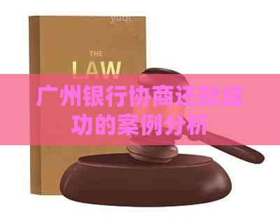 广州银行协商还款成功的案例分析