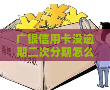 广银信用卡没逾期二次分期怎么操作