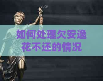如何处理欠安逸花不还的情况