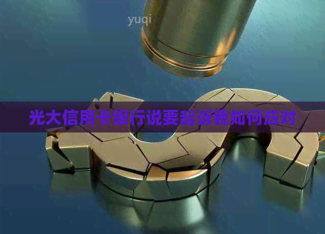光大信用卡银行说要起诉我如何应对