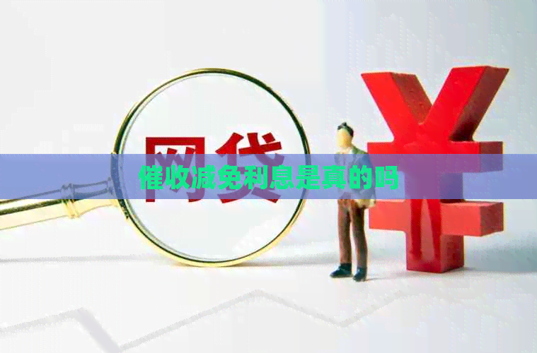 减免利息是真的吗
