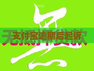 支付宝逾期后起诉