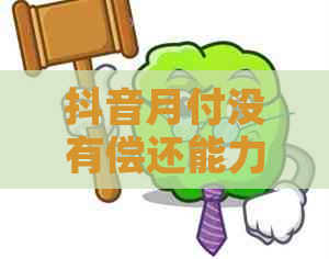 抖音月付没有偿还能力