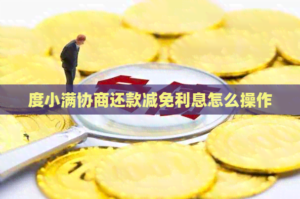 度小满协商还款减免利息怎么操作