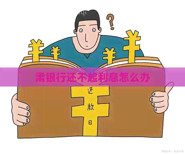 肃银行还不起利息怎么办