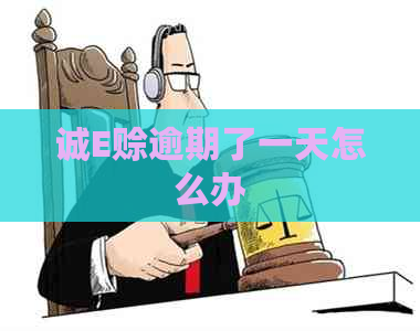 诚E赊逾期了一天怎么办