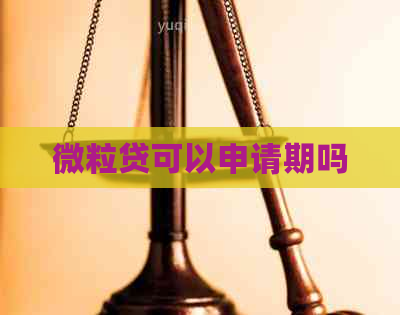 微粒贷可以申请期吗