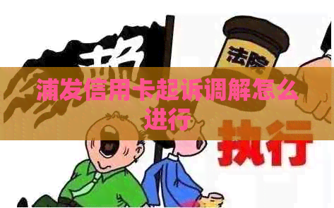 浦发信用卡起诉调解怎么进行