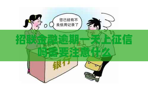 招联金融逾期一天上吗需要注意什么