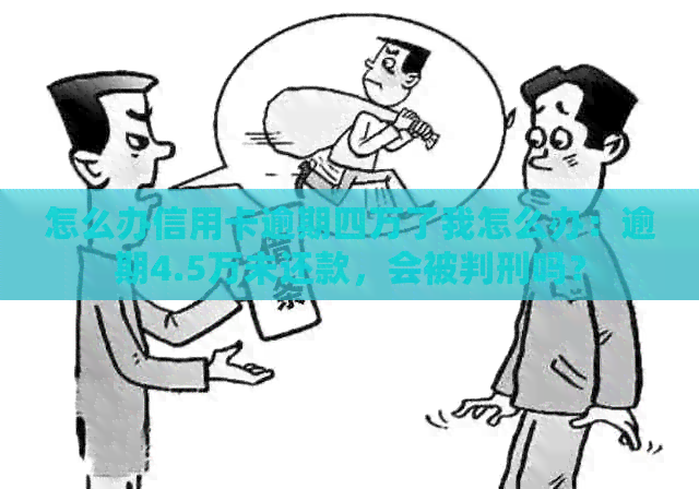 怎么办信用卡逾期四万了我怎么办：逾期4.5万未还款，会被判刑吗？