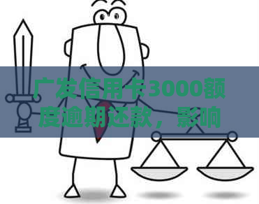 广发信用卡3000额度逾期还款，影响信用评分及解决方案