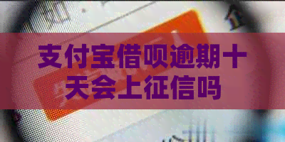 支付宝借呗逾期十天会上吗