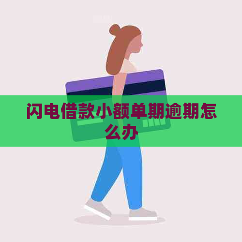 闪电借款小额单期逾期怎么办