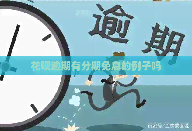 花呗逾期有分期免息的例子吗
