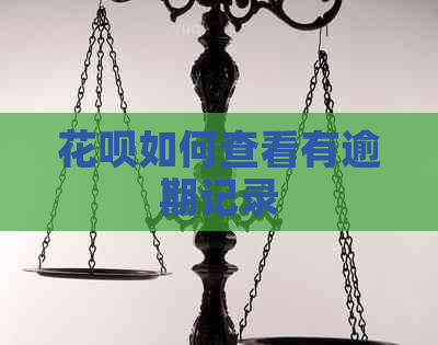 花呗如何查看有逾期记录