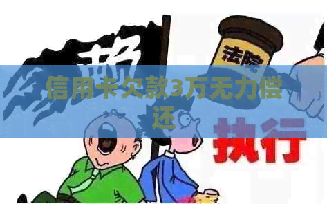 信用卡欠款3万无力偿还
