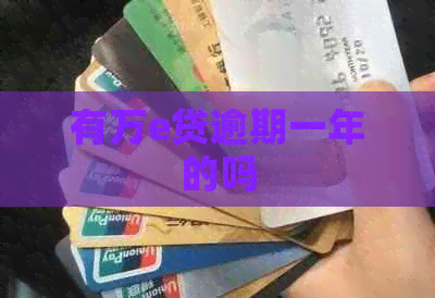 有万e贷逾期一年的吗