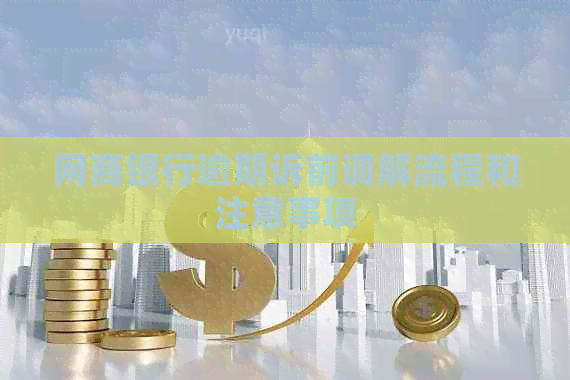 网商银行逾期诉前调解流程和注意事项