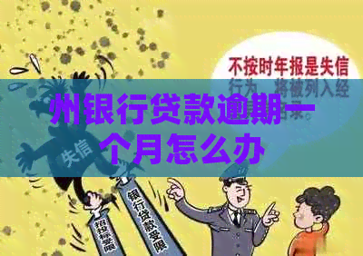 州银行贷款逾期一个月怎么办