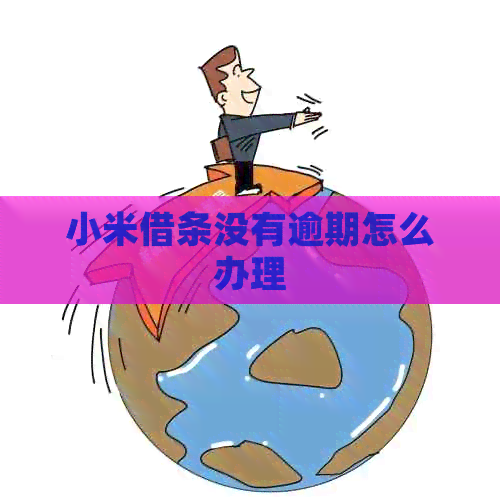 小米借条没有逾期怎么办理