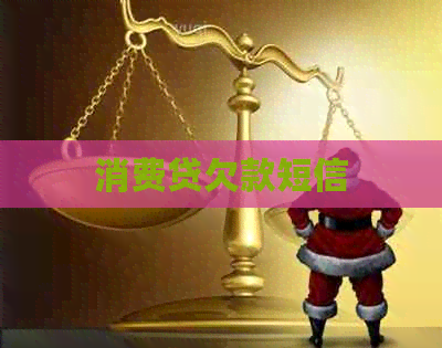 消费贷欠款短信