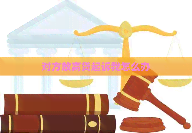 对方放高贷起诉我怎么办