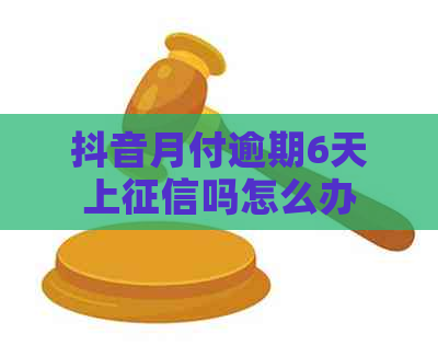抖音月付逾期6天上吗怎么办