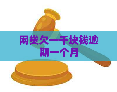 网贷欠一千块钱逾期一个月
