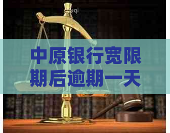 中原银行宽限期后逾期一天如何处理